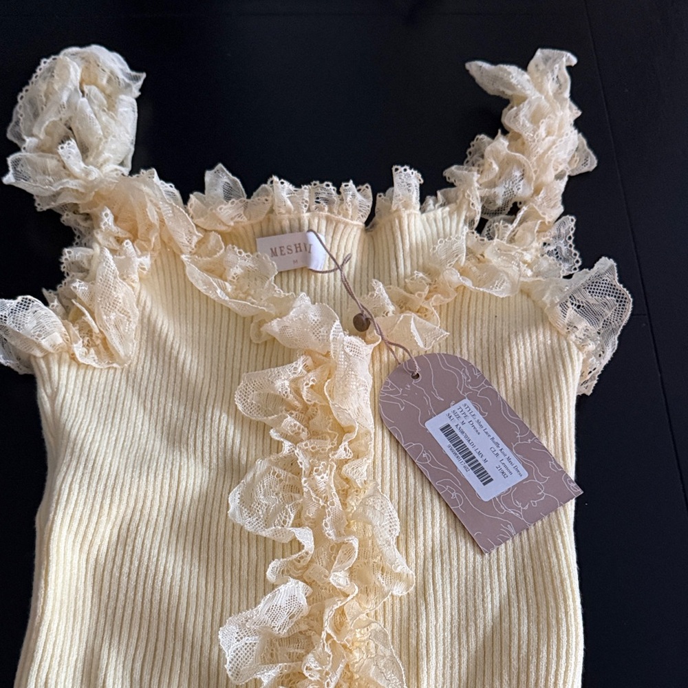 Meshki lemon Ruffle dress